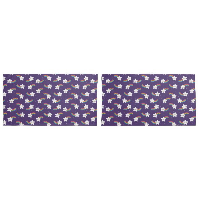 Rainbow Stars Pillowcases Kissenbezug (Vorderseite-Set)