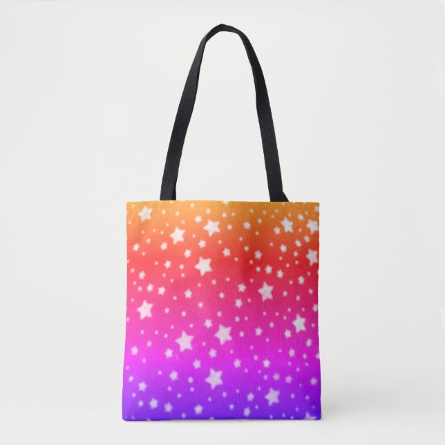 Rainbow Stars Tote Bag (Vorderseite)