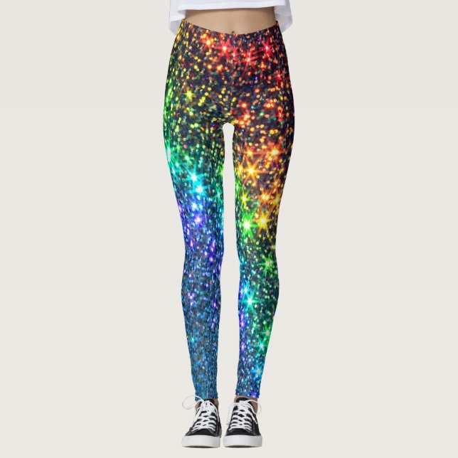 Rainbow Stars Yoga Pants Leggings (Vorderseite)