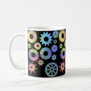 Rainbow-Steampen-Metallgetriebe Kunst Kaffeetasse
