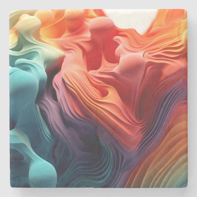 Rainbow Steinuntersetzer (Vorderseite)