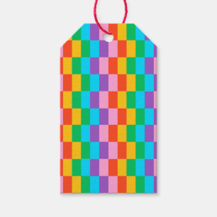 Rainbow Steps Blocks Geschenk Tag - Bold & Colorfu Geschenkanhänger