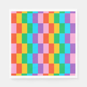 Rainbow Steps Blocks Paper Napkins - farbenfroh Serviette