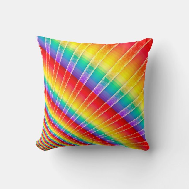 Rainbow-Sternexplosion Kissen (Vorderseite)