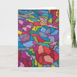 Rainbow Stettete Blume aus Glas Abstrakt Feiertagskarte