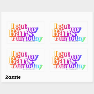 Rainbow Sticker Sheet - Ich habe meine Bars Run Go
