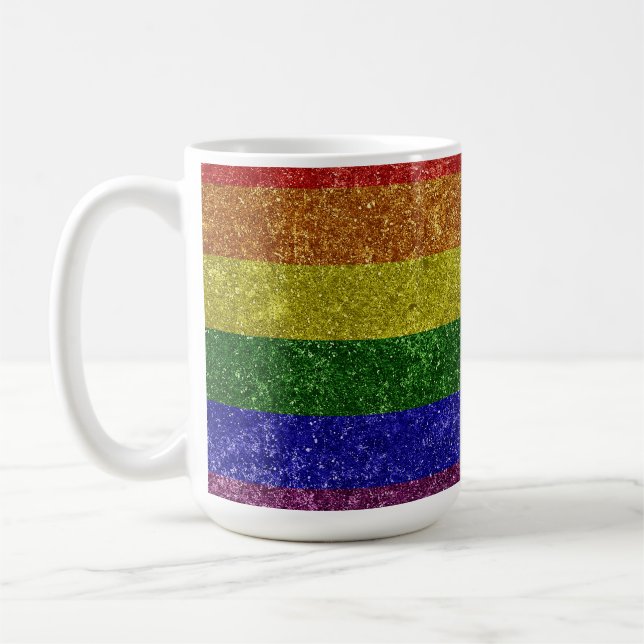 Rainbow-Stolperflagge Kaffeetasse (Links)