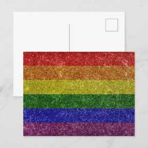 Rainbow-Stolperflagge Postkarte