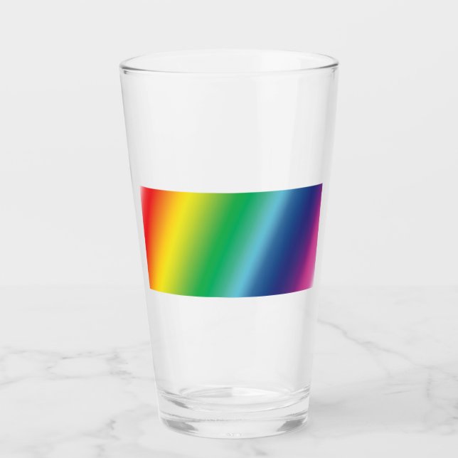 Rainbow Stolz Farben Gleichheit trinken Glas (Vorderseite)