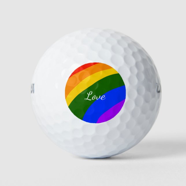 Rainbow-Stolz Monat Liebe hinzufügen Golfball (Vorderseite)