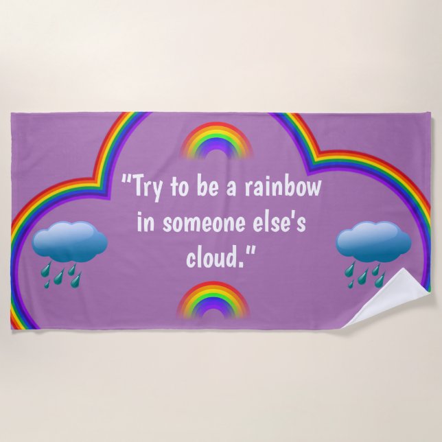 "Rainbow" Strandtuch (Vorderseite)