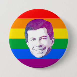 Rainbow-Streifen Button