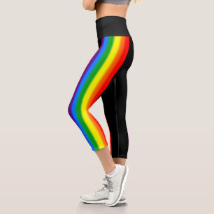 Rainbow-Streifen für den Gay Pride LGBT-Support Capri Leggings