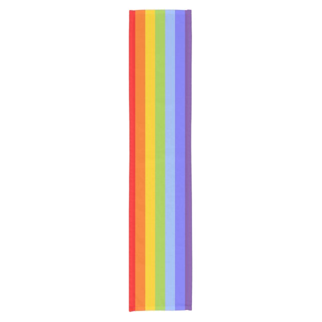 RAINBOW Streifen Muster + Ihre Idee Kurzer Tischläufer (Vorderseite)