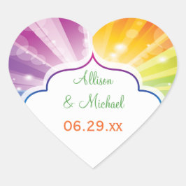Rainbow Strip Aufkleber für Sunburst Gastgeschenk
