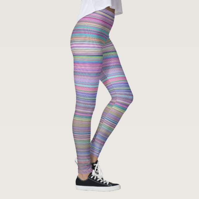 Rainbow Strip Broken Flatscreen TV-Foto Leggings (Rechts)
