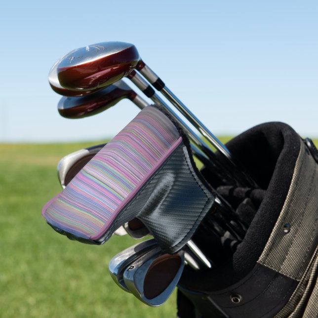 Rainbow Strip Golf Headcover (In Situ)