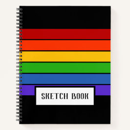 Rainbow Strip Sketch Sketchbook Schwarz Notizbuch