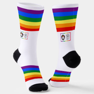 Rainbow Stripe AOSA AWSF Crew Socken