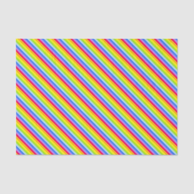 Rainbow stripe birthday occasion gift tissue paper seidenpapier (Vorderseite)