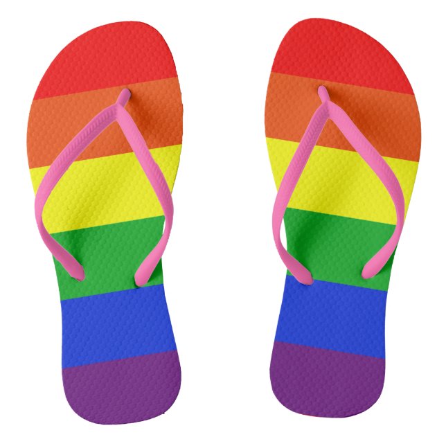 Rainbow Stripe flip Flops (Fußbett)