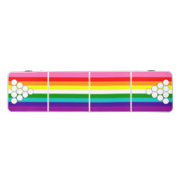 Rainbow Stripe Gay Pride Theme Beer Pong Tisch