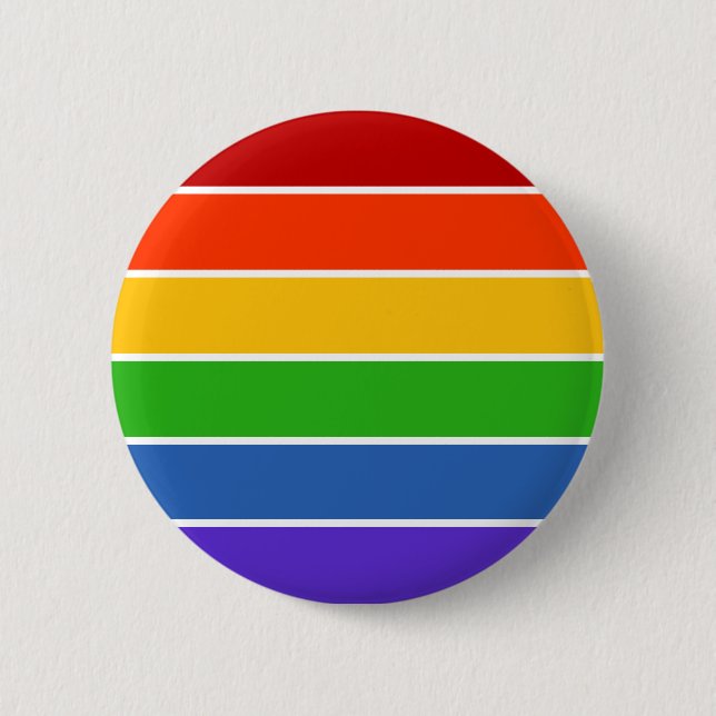 Rainbow Stripe Pride Button (Vorderseite)