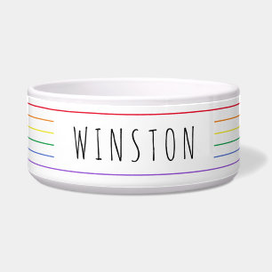 Rainbow Stripe Pride Subtile einfache minimale Kat Napf