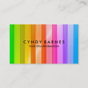 Rainbow Stripe Sheen Business Card Visitenkarte