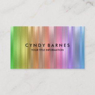 Rainbow Stripe Sheen Business Card Visitenkarte