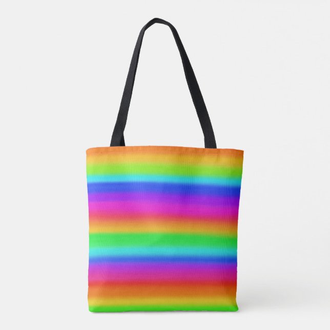 Rainbow Stripe Tote Bag (Rückseite)