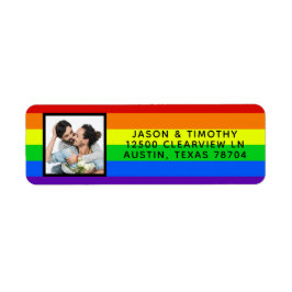 Rainbow Striped Foto LGBTQ Gay Pride Hochzeit