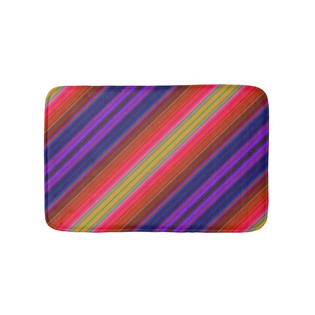 Rainbow Stripes Bath Matts Badematte (Vorderseite)
