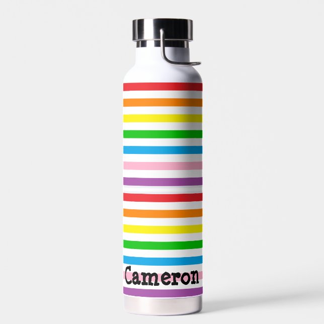 Rainbow Stripes Custom Trinkflasche (Links)