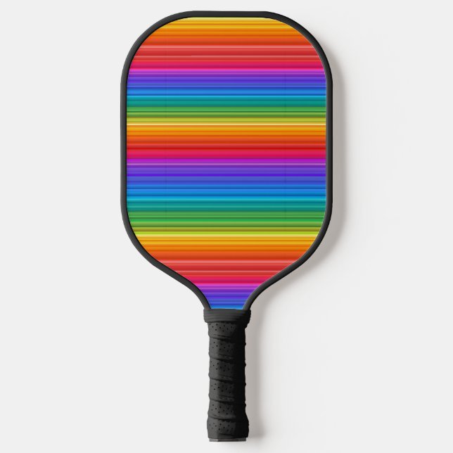 Rainbow Stripes Design Pickleball Paddle (Vorderseite)