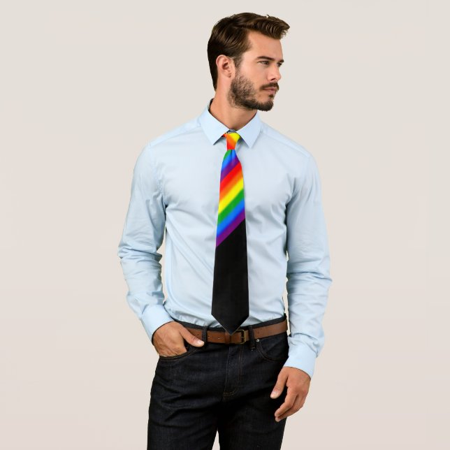Rainbow Stripes Gay Pride DIY Color Krawatte (Beispiel)