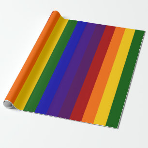 Rainbow Stripes Geschenkwrake Geschenkpapier