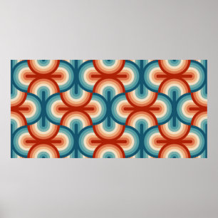 Rainbow Stripes-Illustrationsmuster Poster