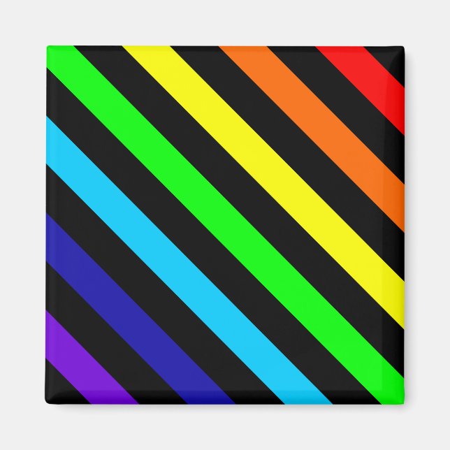 Rainbow Stripes Magnet (Vorne)