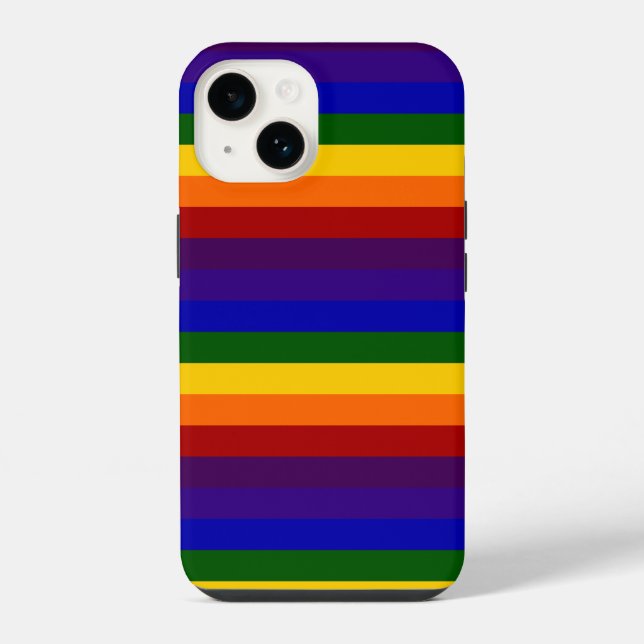 Rainbow Stripes Muster iPhone Hülle (Rückseite)