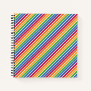 Rainbow Stripes Muster Notizbuch