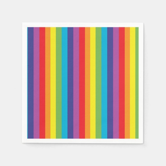 Rainbow Stripes Napkins Serviette (Vorderseite)