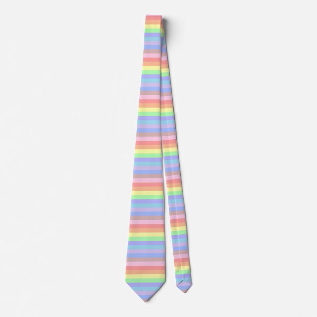 Rainbow Stripes of Pastel Colors Krawatte (Vorderseite)