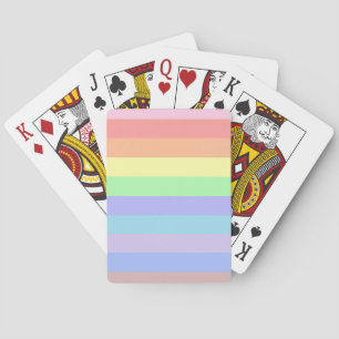Rainbow Stripes of Pastel Colors Spielkarten