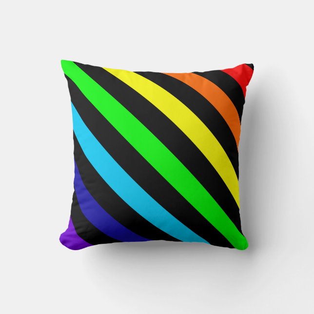Rainbow Stripes Pillow Kissen (Vorderseite)