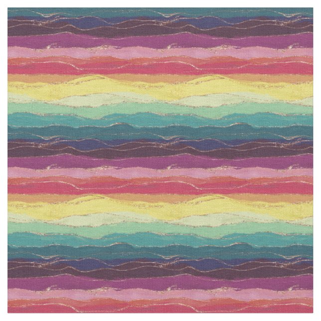 Rainbow Stripes Stoffmuster Muster Stoff (Nahaufnahme)