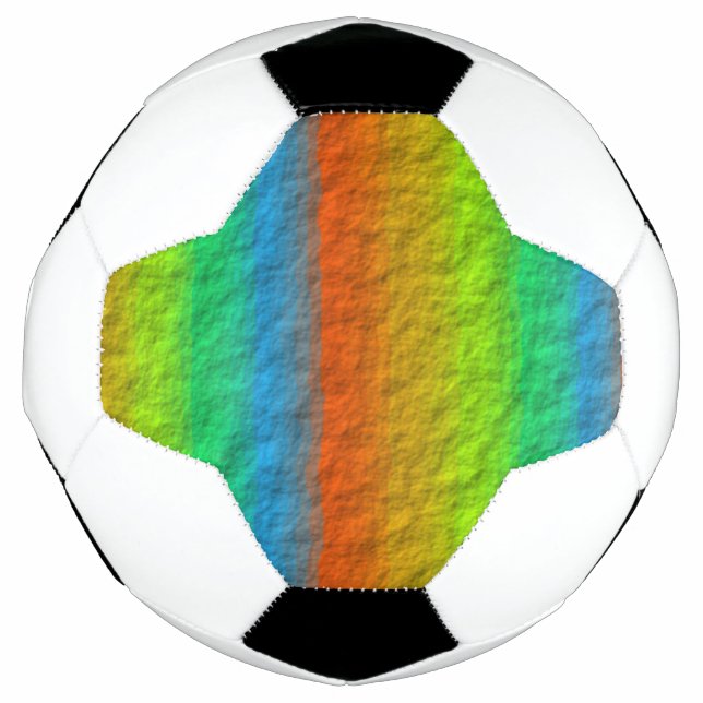 RAINBOW STRIPES TEXTURE FUßBALL (Vorderseite)