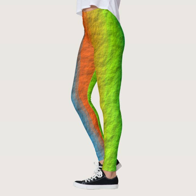 RAINBOW STRIPES TEXTURE LEGGINGS (Links)