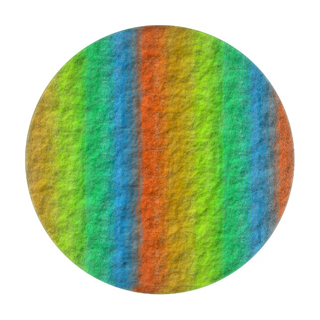 RAINBOW STRIPES TEXTURE SCHNEIDEBRETT (Vorderseite)