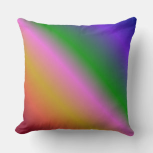 Rainbow Stripes Throw Kissen
